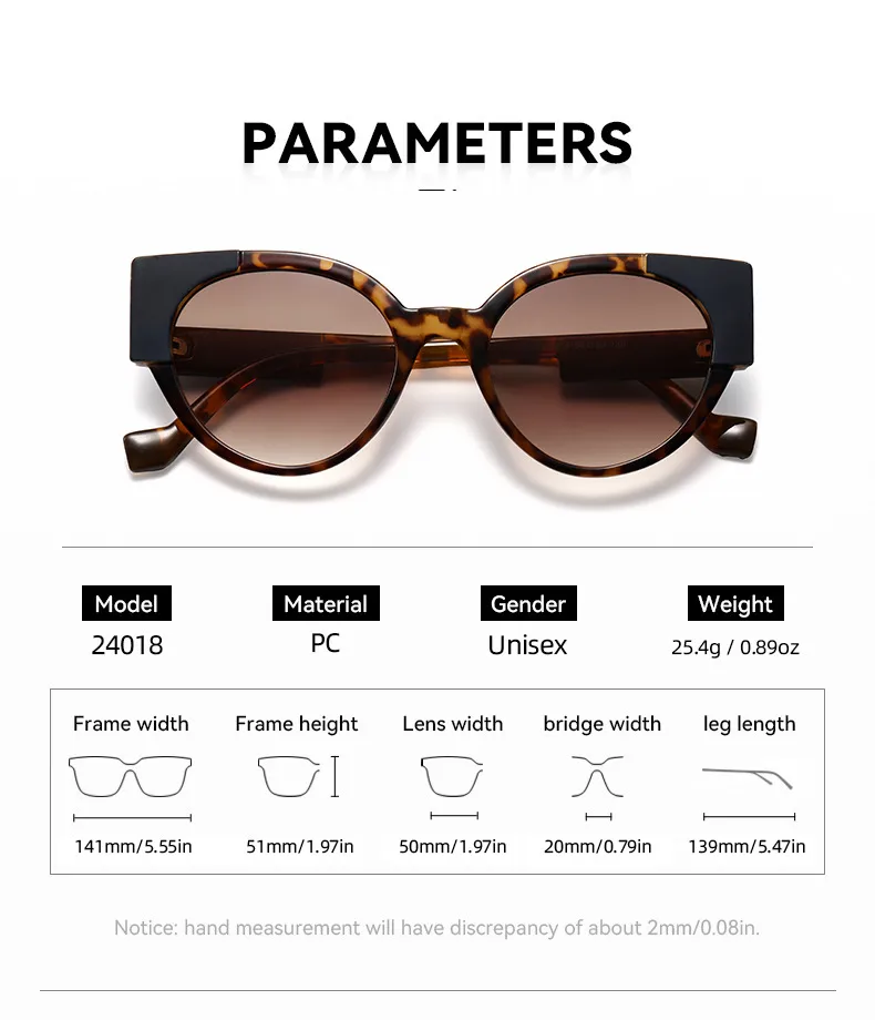 Hip-Hop Streetwear Leopard PC UV400 Protection Tinted Lenses Oval Frame Full Frame Glasses display picture 10