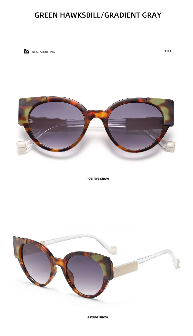 Hip-Hop Streetwear Leopard PC UV400 Protection Tinted Lenses Oval Frame Full Frame Glasses display picture 14