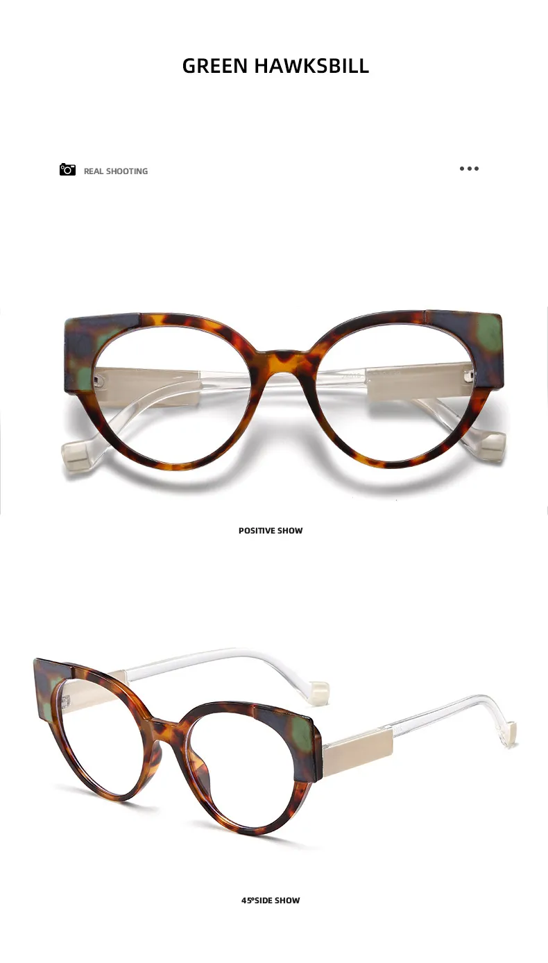 Hip-Hop Streetwear Leopard PC UV400 Protection Tinted Lenses Oval Frame Full Frame Glasses display picture 20