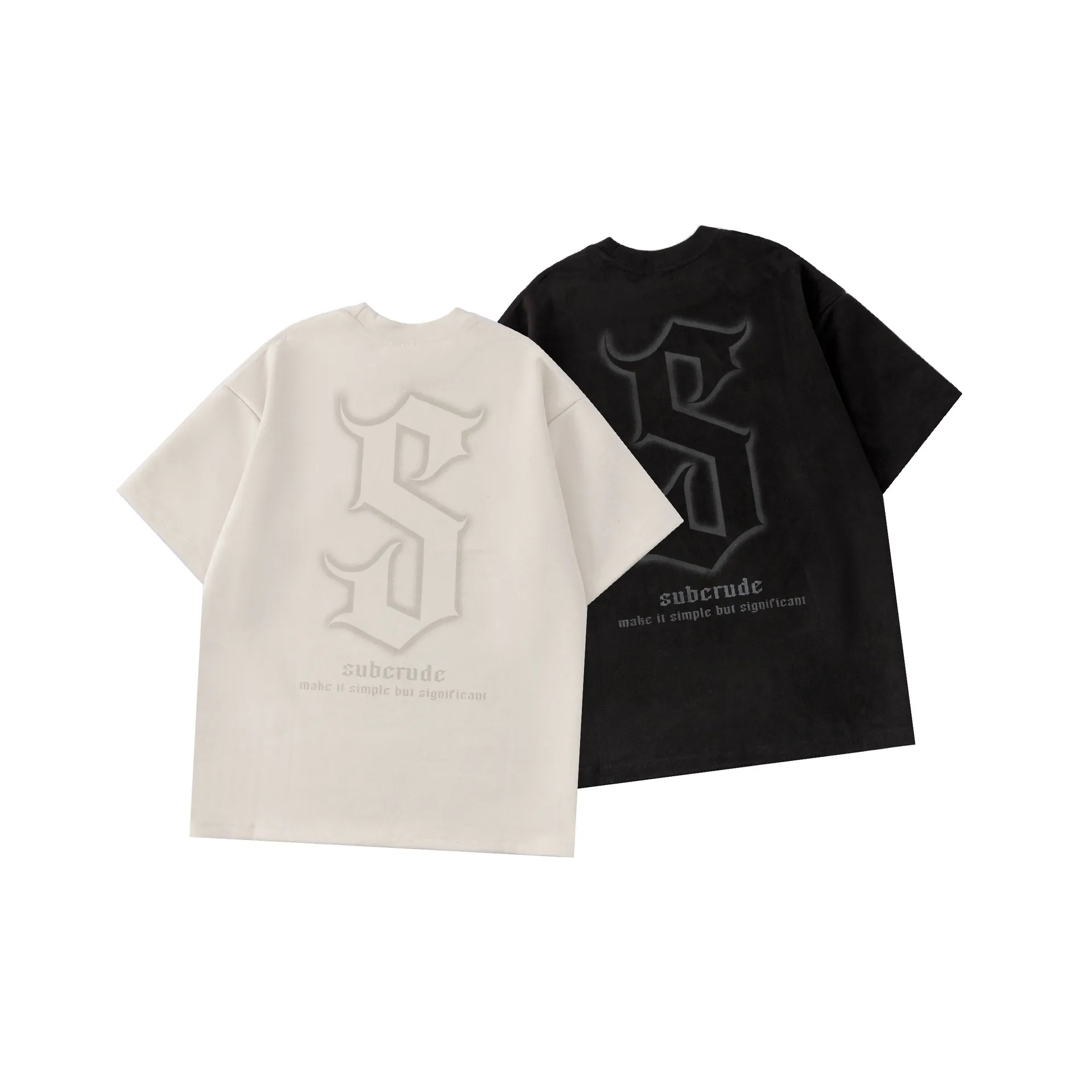 Jiayiku Men's Clothing Spring/Summer New American Street Retro Fashion Brand Deerskin Velvet Embroidered Printed Short-sleeved T-shirt display picture 4