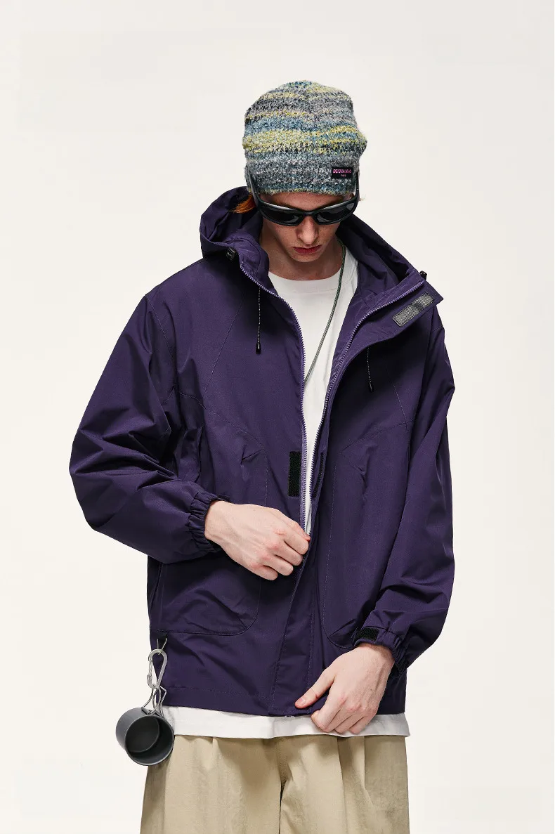 INF Men's | Mountain Three-dimensional Zipper Bag Windproof Hooded Rush Clothes  Autumn Outdoor Zipper Jacket Coat display picture 4