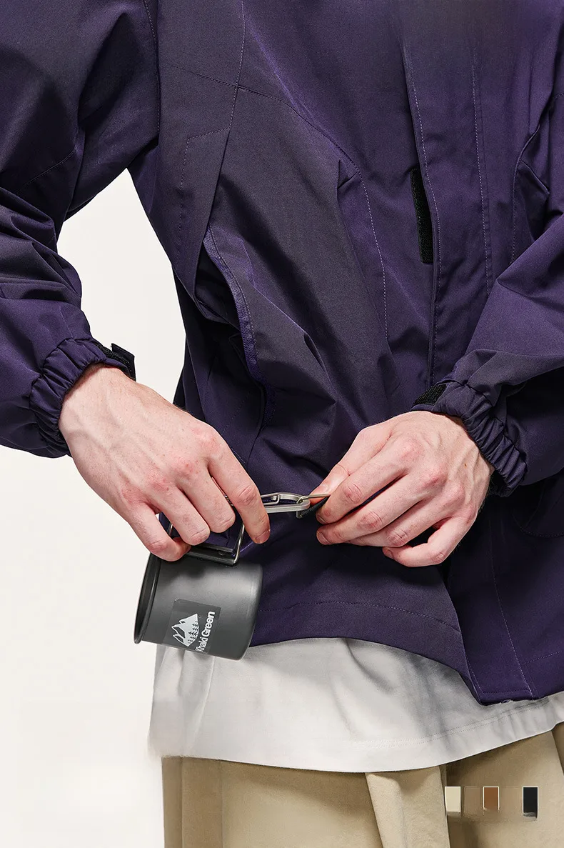 INF Men's | Mountain Three-dimensional Zipper Bag Windproof Hooded Rush Clothes  Autumn Outdoor Zipper Jacket Coat display picture 5