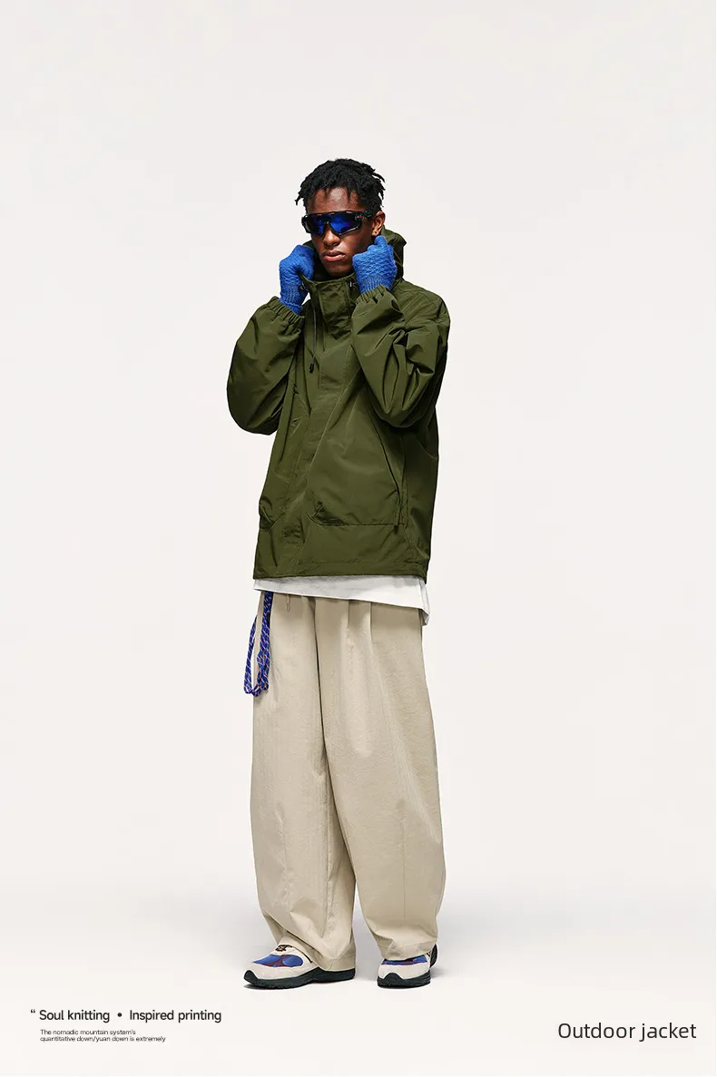 INF Men's | Mountain Three-dimensional Zipper Bag Windproof Hooded Rush Clothes  Autumn Outdoor Zipper Jacket Coat display picture 8