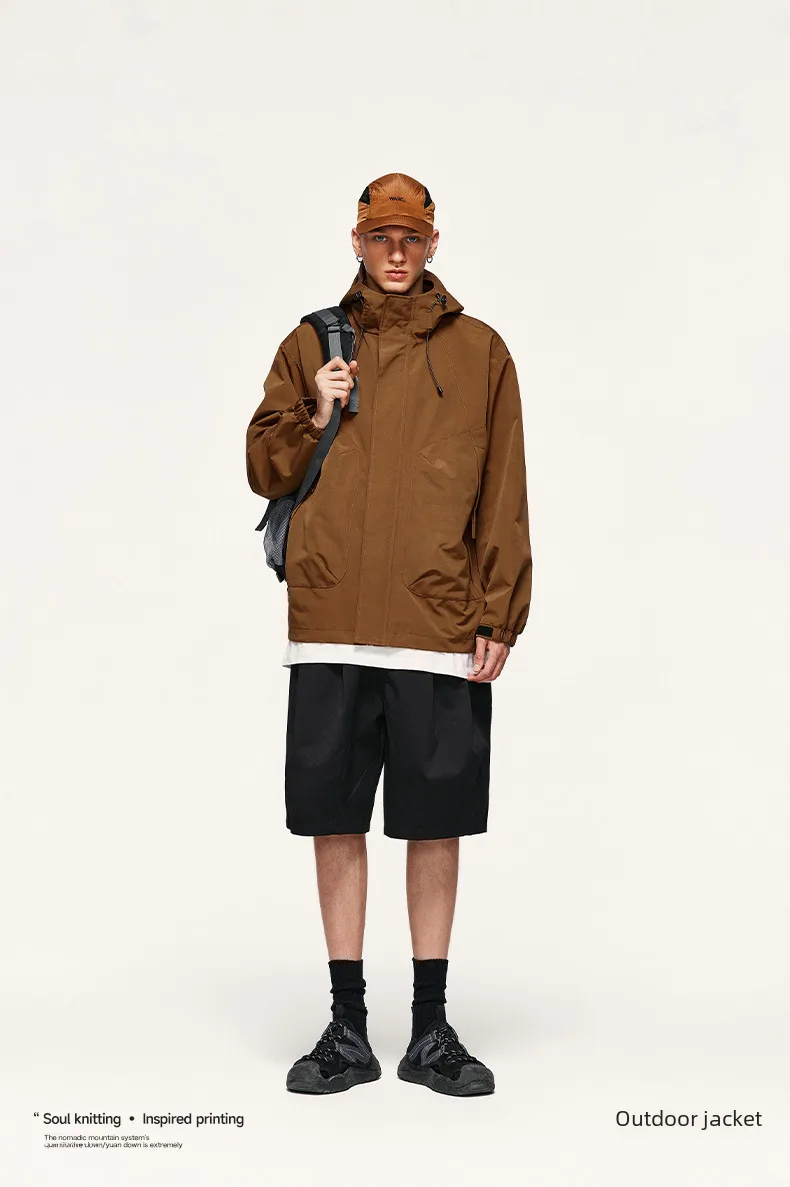 INF Men's | Mountain Three-dimensional Zipper Bag Windproof Hooded Rush Clothes  Autumn Outdoor Zipper Jacket Coat display picture 10