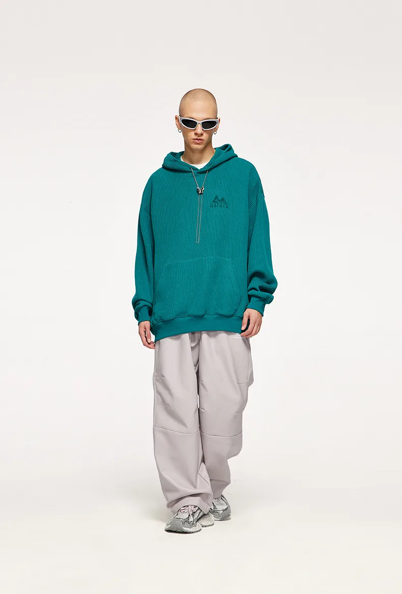 INF Men's Wear | Texture Knitted Embroidered Hooded Wear  Fall/Winter 380g Heavy Loose Tide Brand Jacket display picture 5