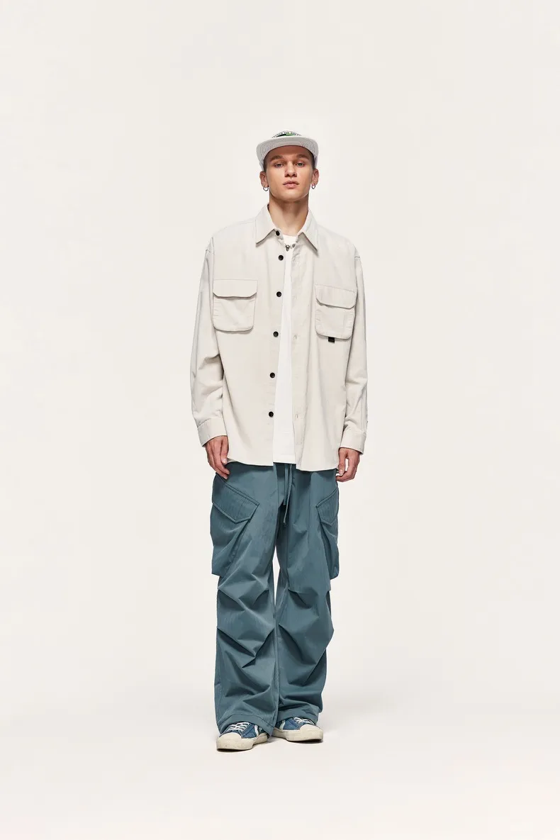 INF Men's Wear | Large Pocket Workwear Functional Wide Leg Pants  Fall/Winter Fashion Brand Loose Casual Pants display picture 2