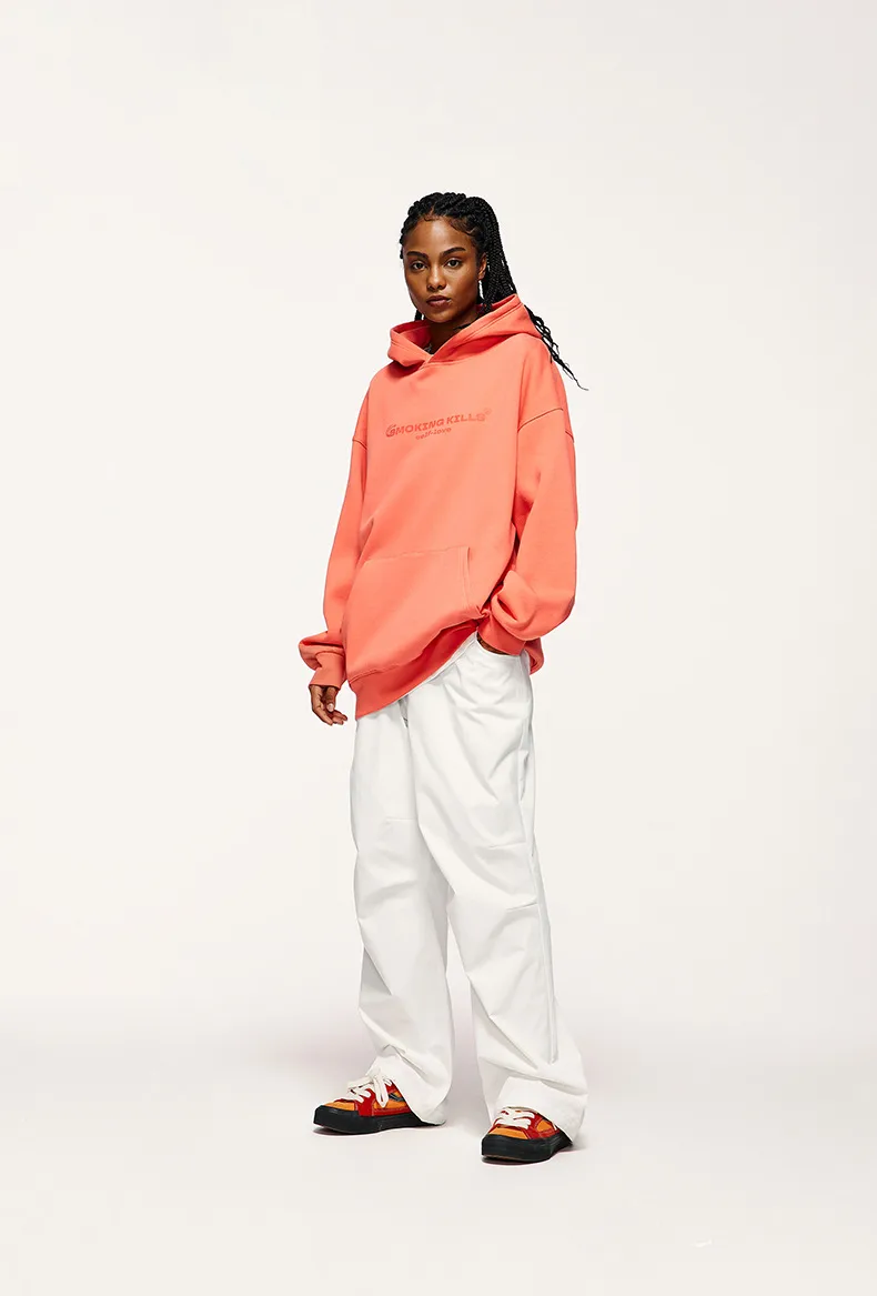 * INF Men's Wear | FOG Morandi Color 350G Gel Printing Fleece-lined Hooded Wear  Spring Fashion Brand Leisure display picture 6
