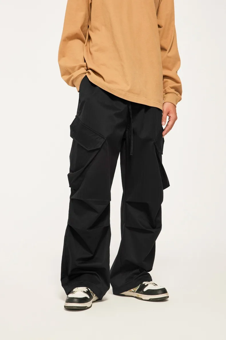INF Men's Wear | Large Pocket Workwear Functional Wide Leg Pants  Fall/Winter Fashion Brand Loose Casual Pants display picture 8