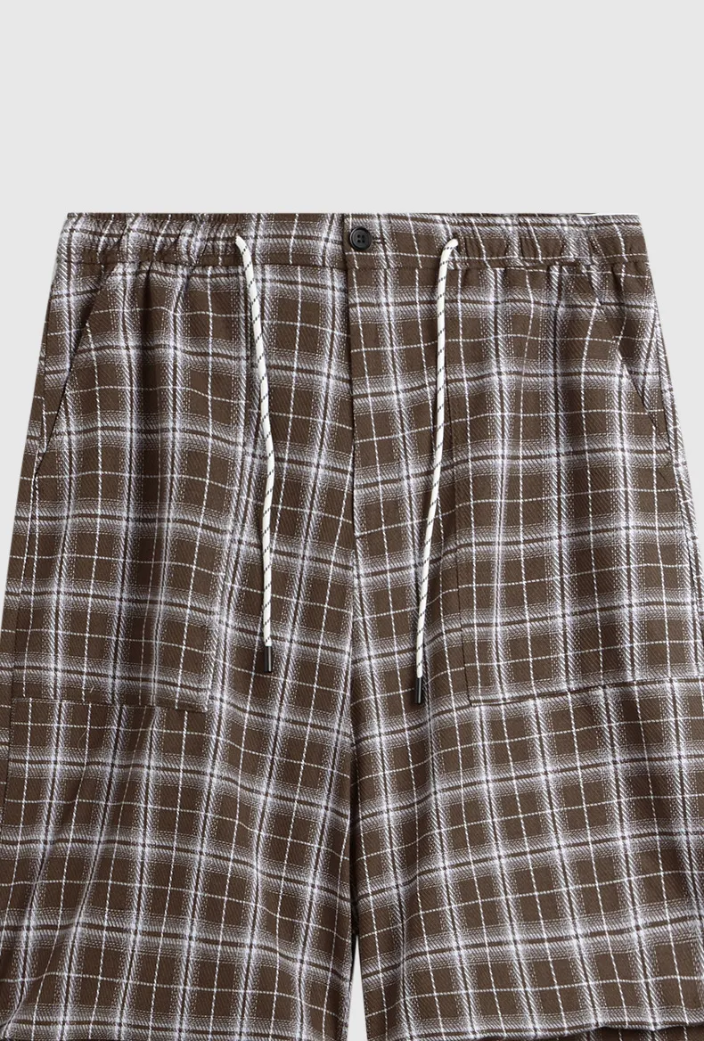 INF Men's Wear | Plaid Parachute Wide Leg Pants  Summer New Loose Casual Pants Joker Pants Men display picture 6