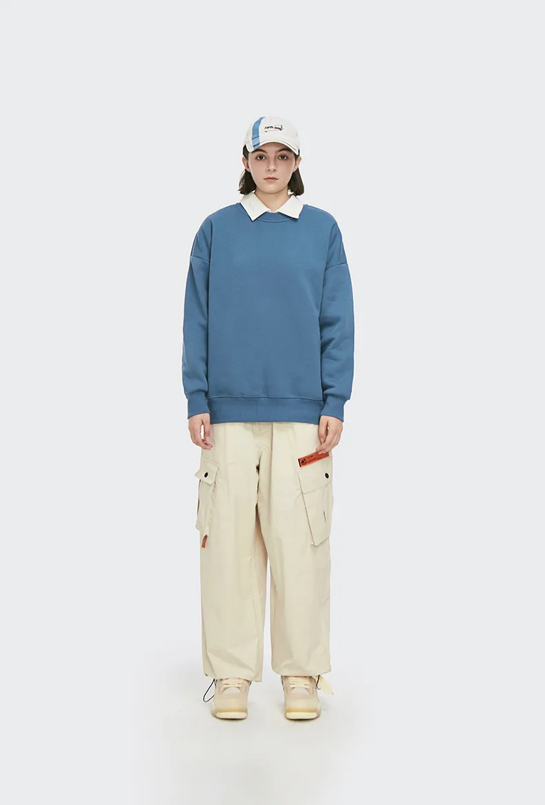 * INF Men's Wear |  Fall/Winter 350G Fleece-lined Solid Color Crewneck Wear Loose Fashion Brand Men's Pullover Jacket display picture 2