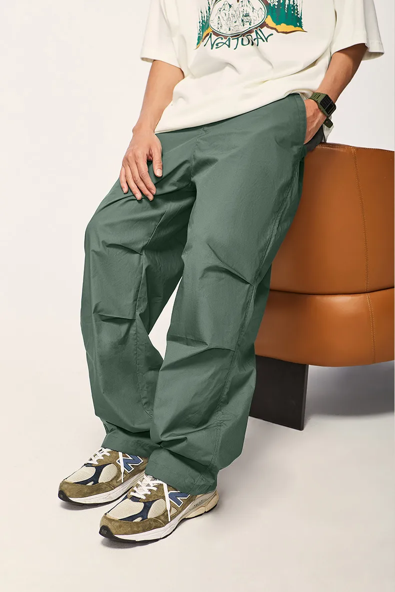 INF Men's Wear | U Family's Same Wide Leg Paratrooper Pants  Spring And Summer Fashion Brand Personality Two-Wear Loose Overalls display picture 11