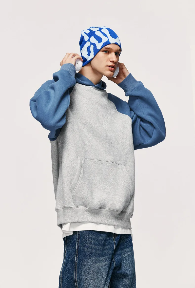 INF Men's Wear | Fleece-lined Shoulder Hat Wear  Fall/Winter Heavy Pullover Loose Casual Warm Jacket display picture 6