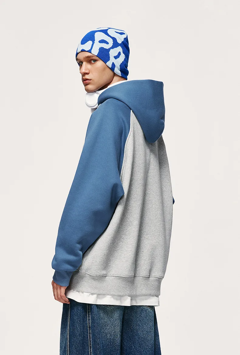 INF Men's Wear | Fleece-lined Shoulder Hat Wear  Fall/Winter Heavy Pullover Loose Casual Warm Jacket display picture 7