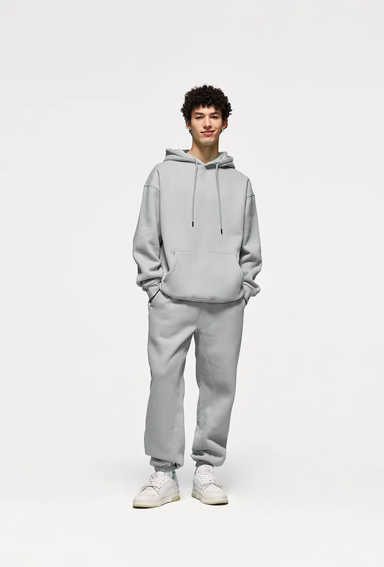 INF Men's Wear | American Casual Suit  Fall/Winter New Fleece-lined Thickened Hooded 10 Color Fleece Wear Pants display picture 14
