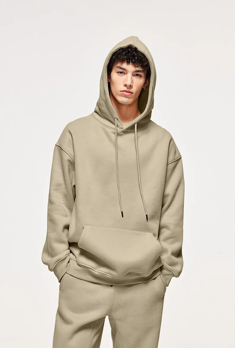 INF Men's Wear | American Casual Suit  Fall/Winter New Fleece-lined Thickened Hooded 10 Color Fleece Wear Pants display picture 23