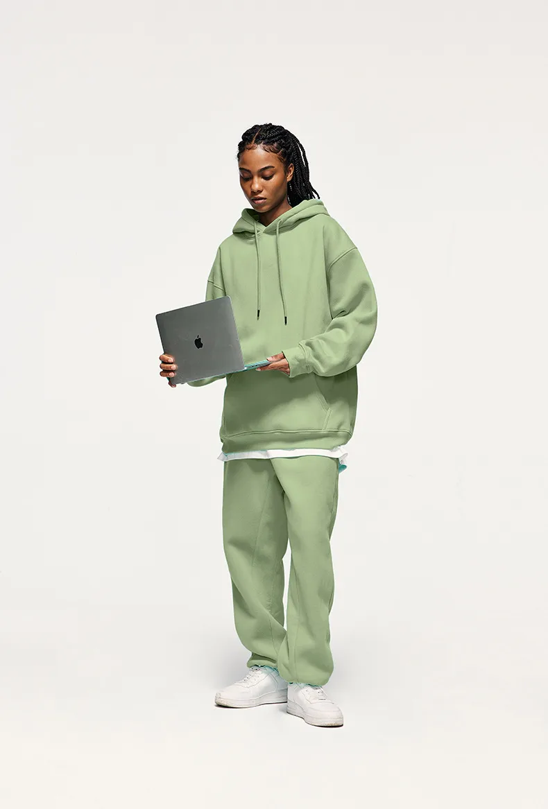 INF Men's Wear | American Casual Suit  Fall/Winter New Fleece-lined Thickened Hooded 10 Color Fleece Wear Pants display picture 31