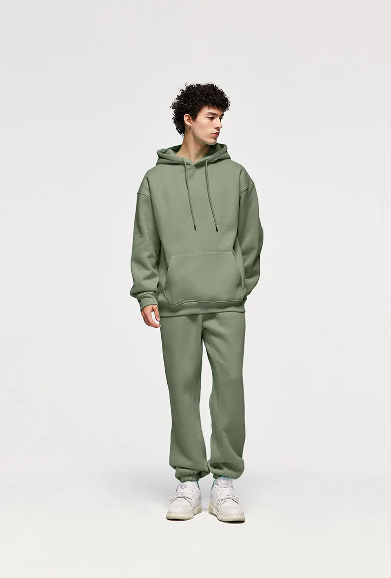 INF Men's Wear | American Casual Suit  Fall/Winter New Fleece-lined Thickened Hooded 10 Color Fleece Wear Pants display picture 40