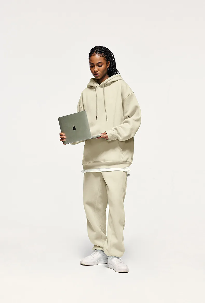 INF Men's Wear | American Casual Suit  Fall/Winter New Fleece-lined Thickened Hooded 10 Color Fleece Wear Pants display picture 45