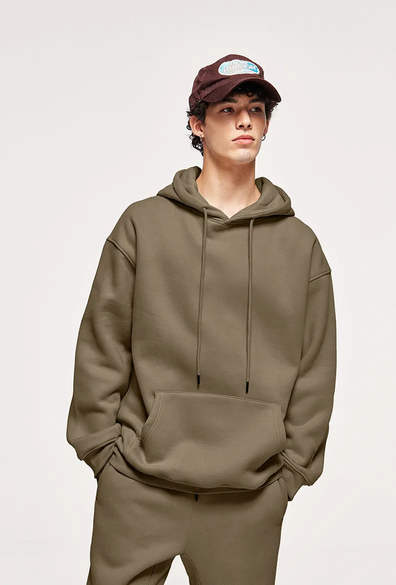 INF Men's Wear | American Casual Suit  Fall/Winter New Fleece-lined Thickened Hooded 10 Color Fleece Wear Pants display picture 47