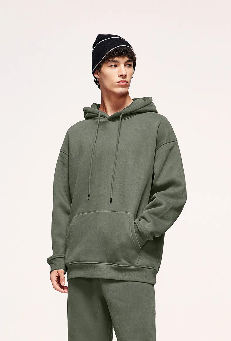INF Men's Wear | American Casual Suit  Fall/Winter New Fleece-lined Thickened Hooded 10 Color Fleece Wear Pants display picture 50