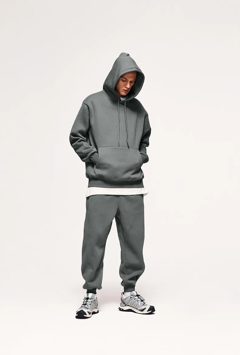 INF Men's Wear | American Casual Suit  Fall/Winter New Fleece-lined Thickened Hooded 10 Color Fleece Wear Pants display picture 52