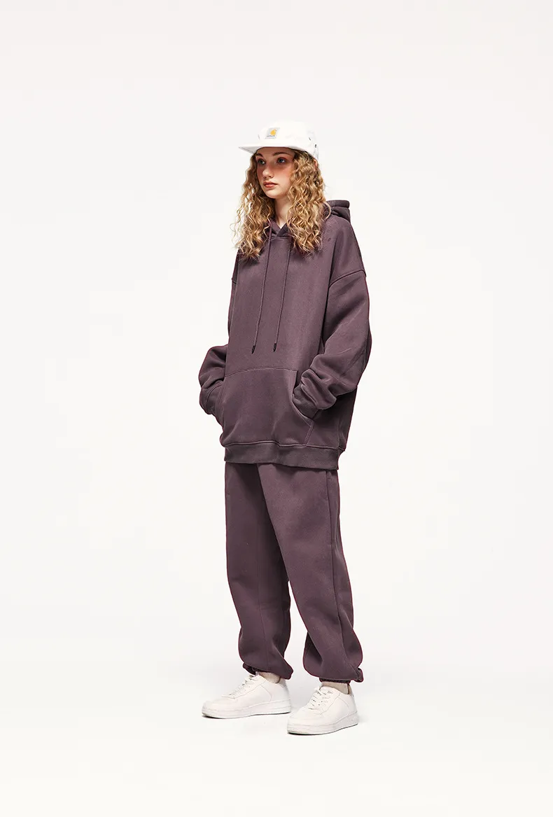 INF Men's Wear | American Casual Suit  Fall/Winter New Fleece-lined Thickened Hooded 10 Color Fleece Wear Pants display picture 54