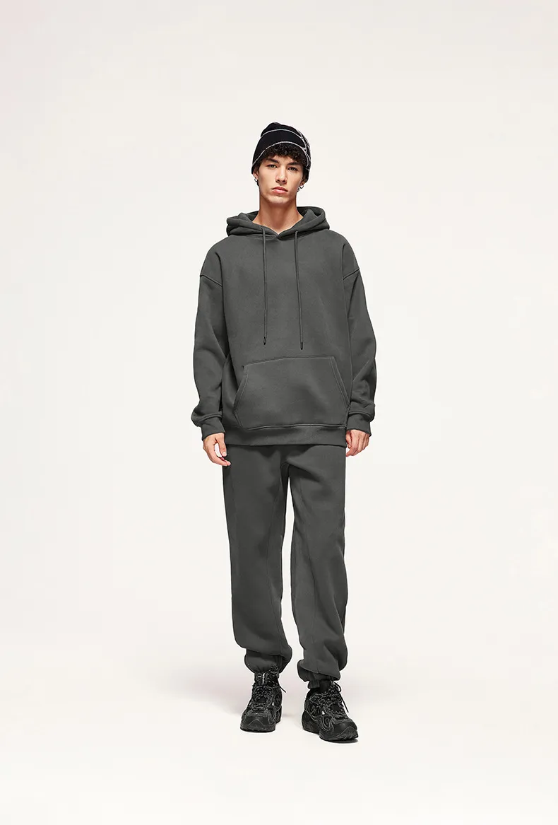 INF Men's Wear | American Casual Suit  Fall/Winter New Fleece-lined Thickened Hooded 10 Color Fleece Wear Pants display picture 60