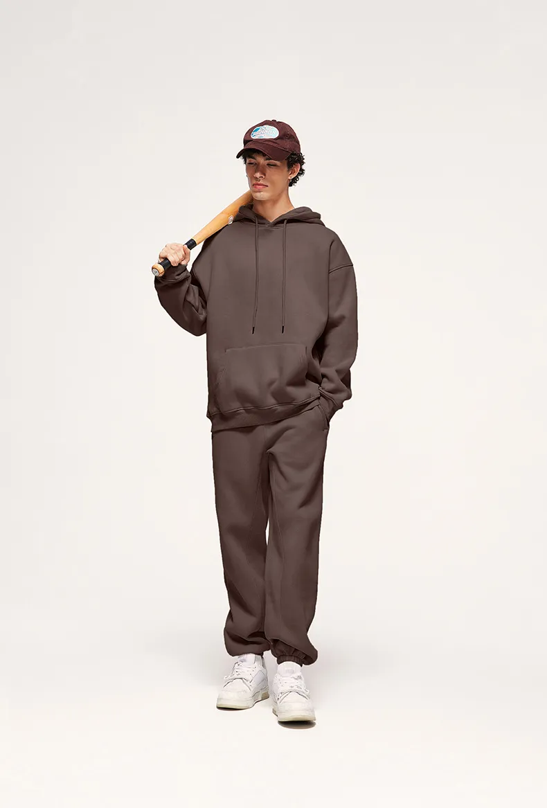 INF Men's Wear | American Casual Suit  Fall/Winter New Fleece-lined Thickened Hooded 10 Color Fleece Wear Pants display picture 64