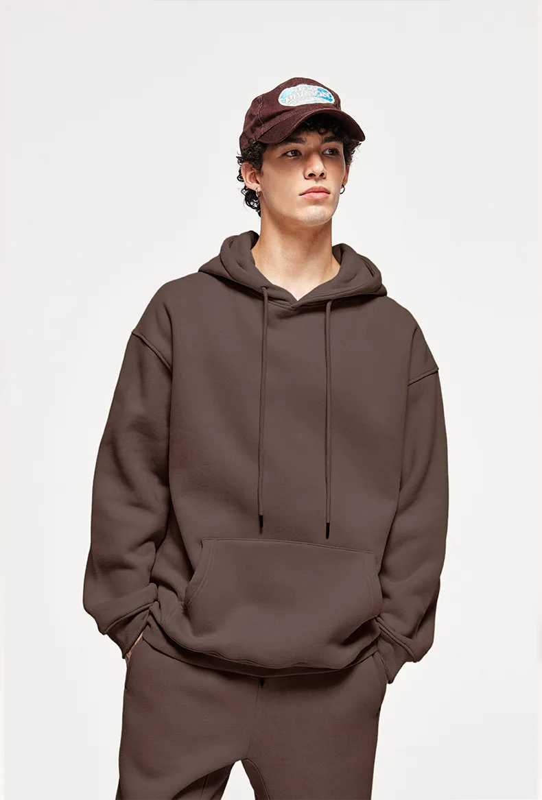 INF Men's Wear | American Casual Suit  Fall/Winter New Fleece-lined Thickened Hooded 10 Color Fleece Wear Pants display picture 65