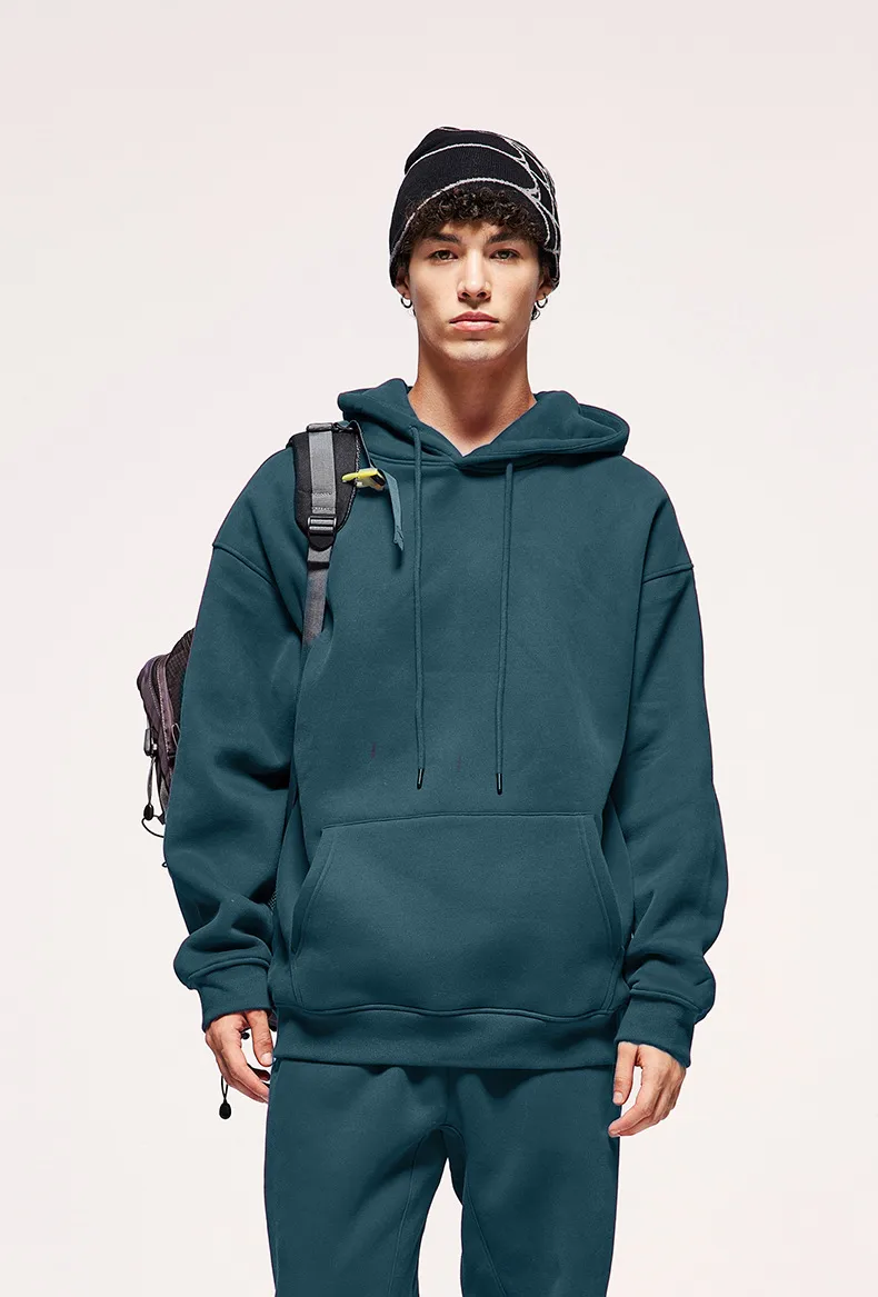 INF Men's Wear | American Casual Suit  Fall/Winter New Fleece-lined Thickened Hooded 10 Color Fleece Wear Pants display picture 67