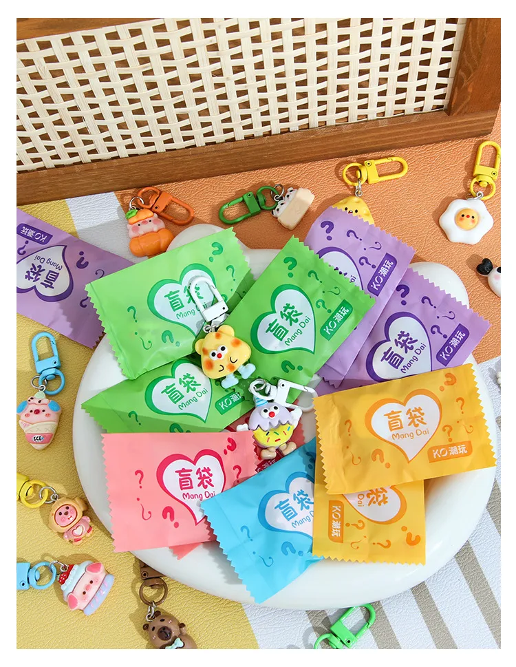 Keychain Blind Bag Cute Student Award Small Gift Doll Pendant Surprise Gift School Bag Hanging Key Chain display picture 2