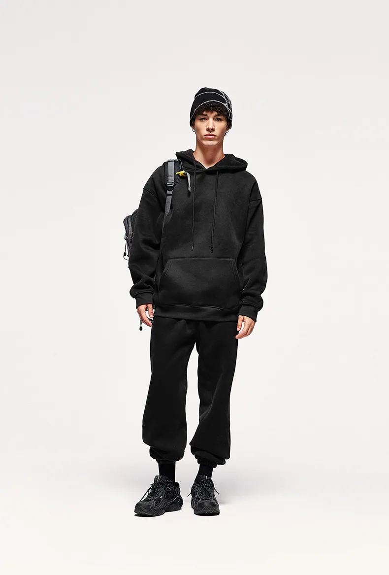 INF Men's Wear | American Casual Suit  Fall/Winter New Fleece-lined Thickened Hooded 10 Color Fleece Wear Pants display picture 77