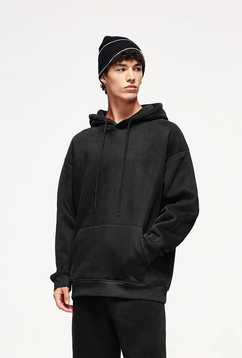INF Men's Wear | American Casual Suit  Fall/Winter New Fleece-lined Thickened Hooded 10 Color Fleece Wear Pants display picture 78