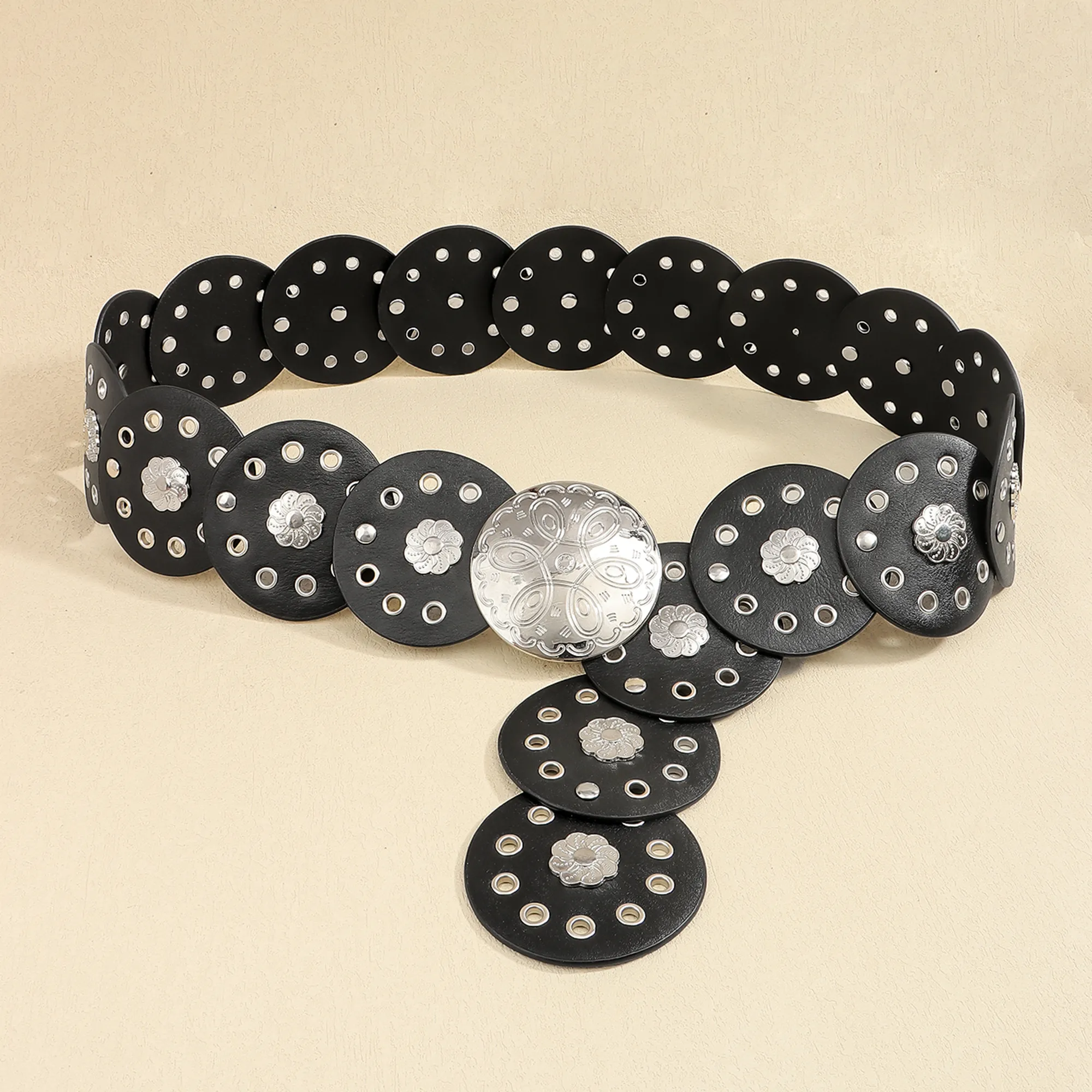 Classical Bohemian Artistic Solid Color Pu Women's Chain Belts display picture 21