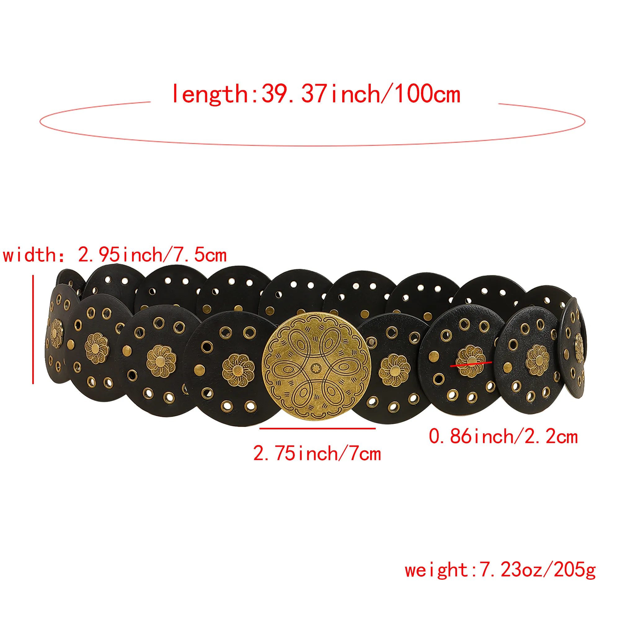 Classical Bohemian Artistic Solid Color Pu Women's Chain Belts display picture 1