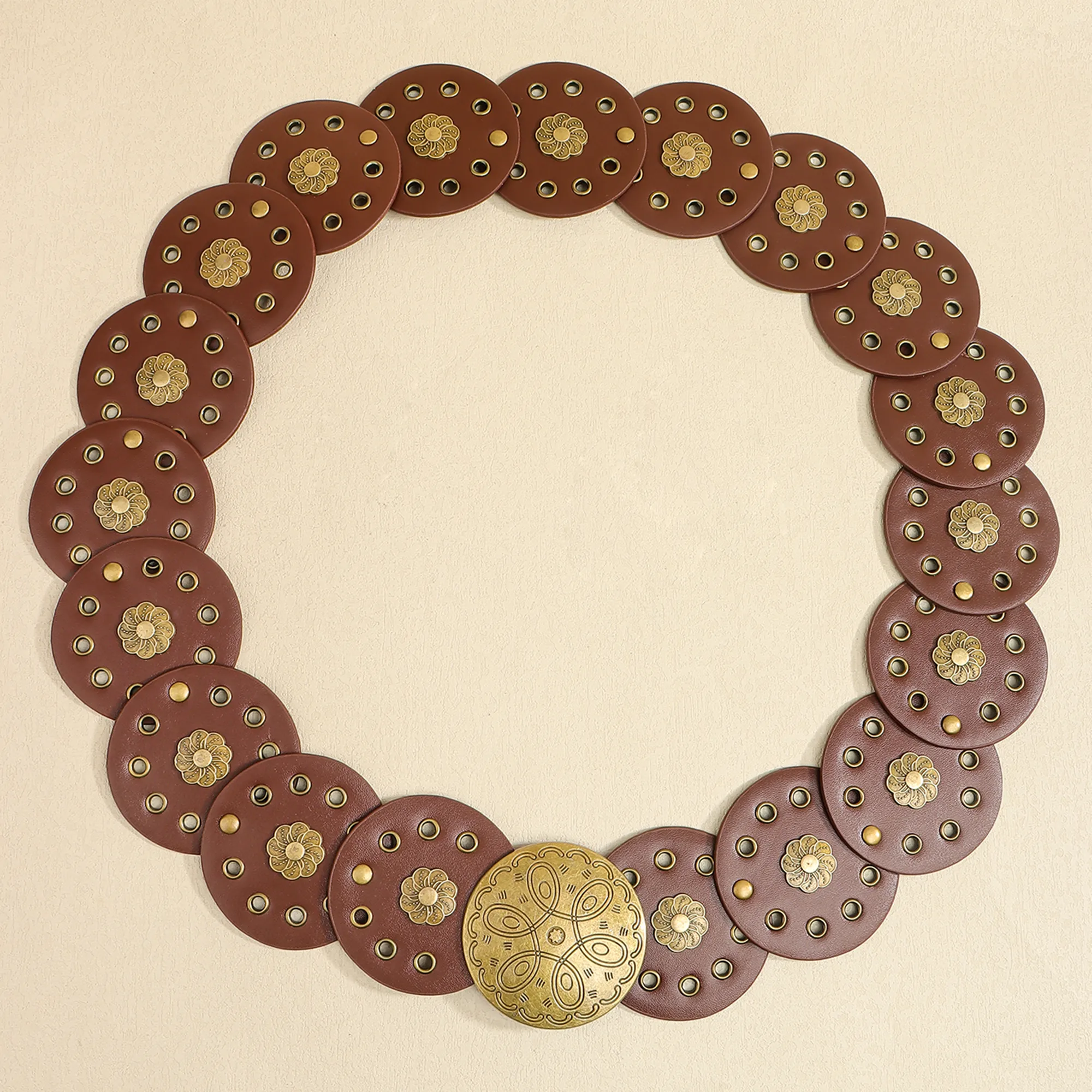 Classical Bohemian Artistic Solid Color Pu Women's Chain Belts display picture 9