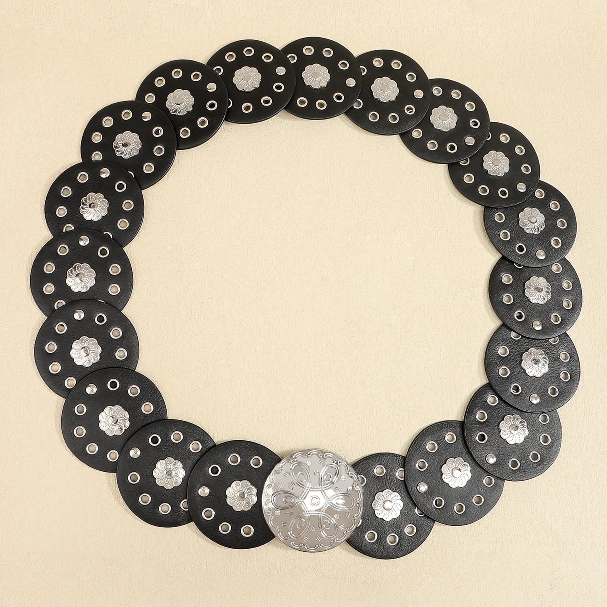 Classical Bohemian Artistic Solid Color Pu Women's Chain Belts display picture 23
