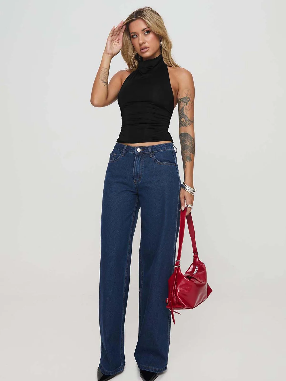 New Design Halter Button Sleeveless Vest Sexy Big Backless Slim Fit Outerwear Top Women display picture 19