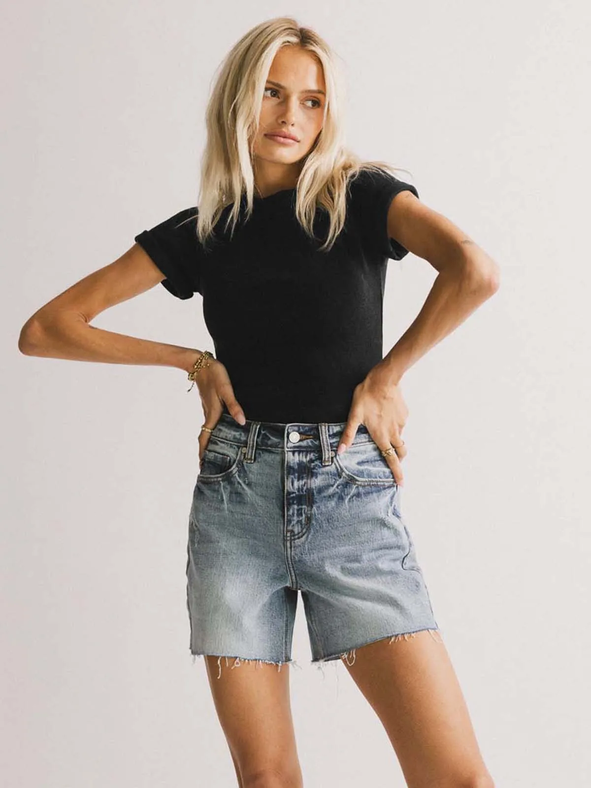 Foreign Trade New Solid Color Knitted Round Neck Shoulder Short Sleeve T-shirt Y2g Hot Girl Style Slim Fit Slim Fit Versatile Top display picture 32