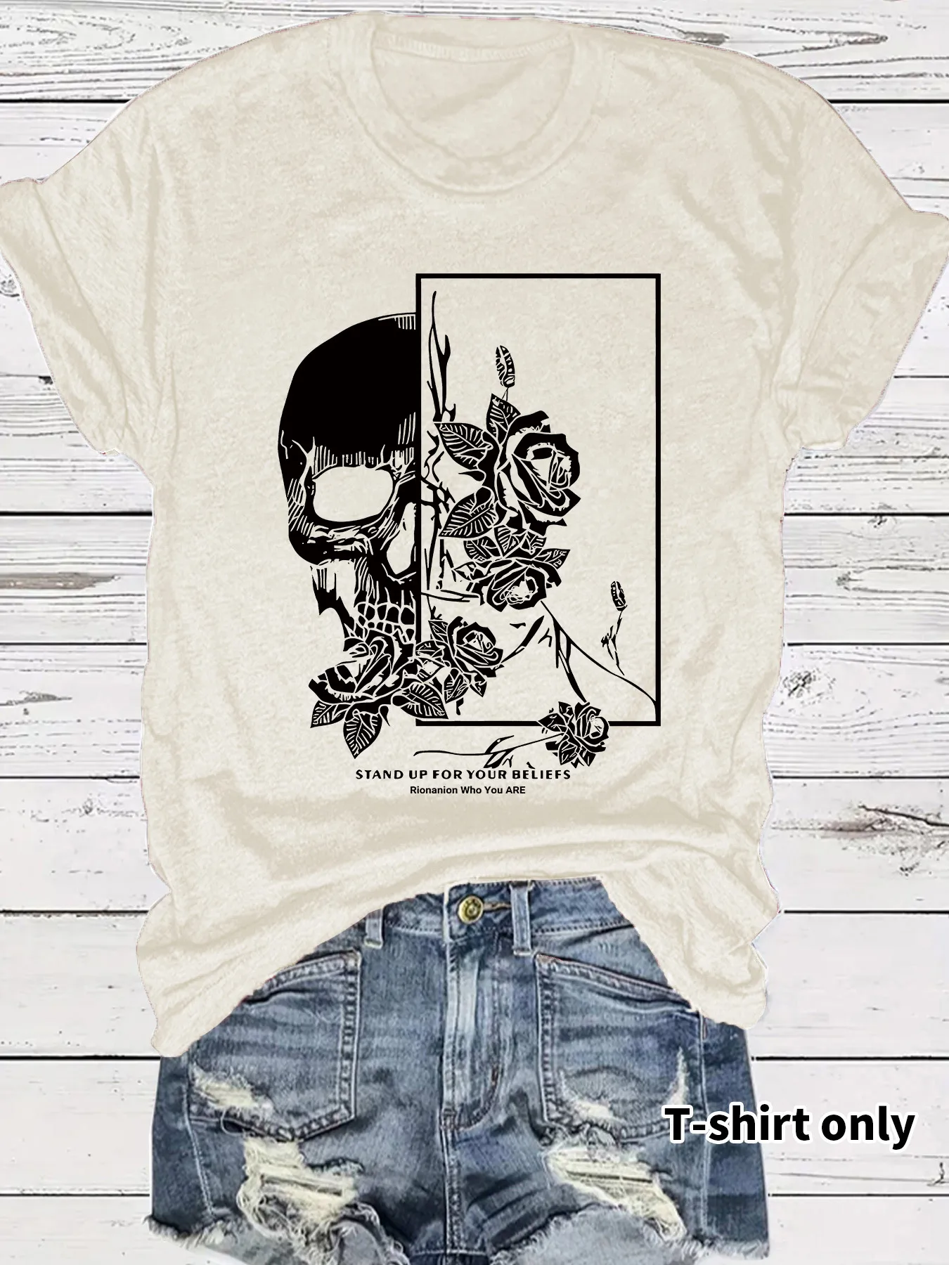 Women's T-shirt Short Sleeve T-Shirts Streetwear Skull display picture 2