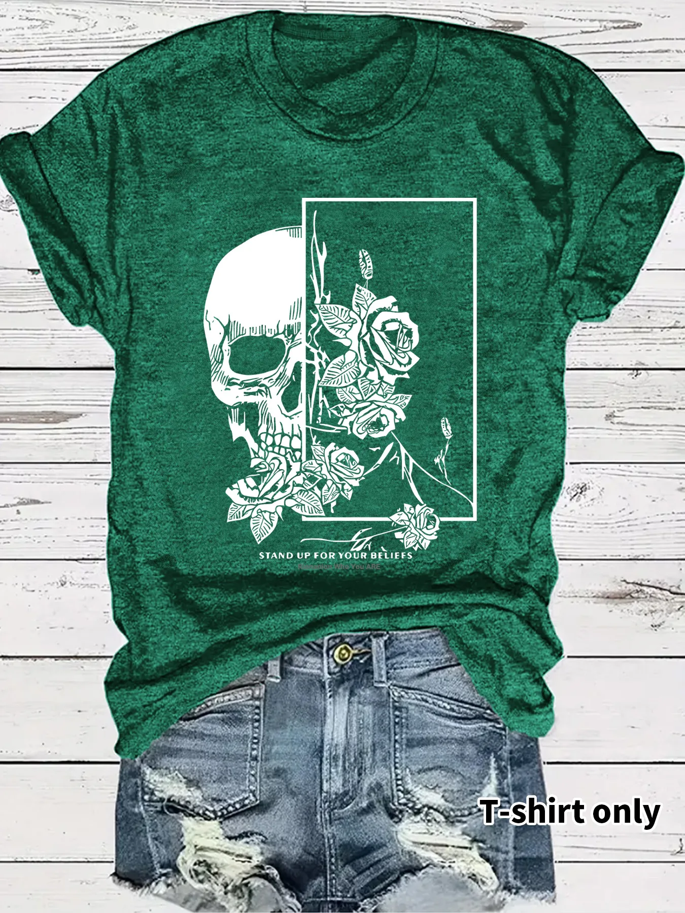 Women's T-shirt Short Sleeve T-Shirts Streetwear Skull display picture 3