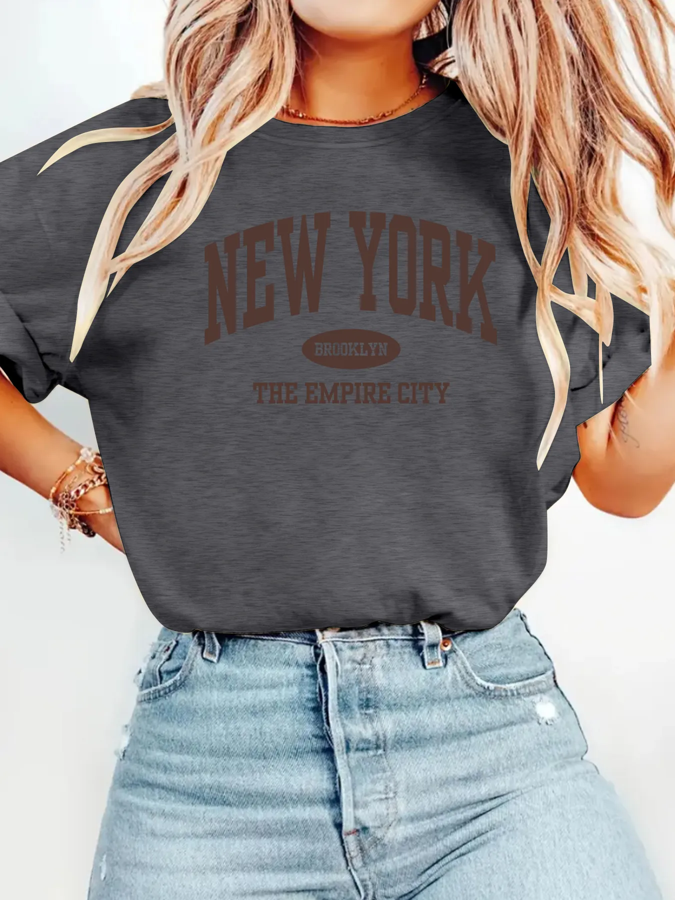 Women's T-shirt Short Sleeve T-Shirts Simple Style Streetwear Solid Color display picture 6