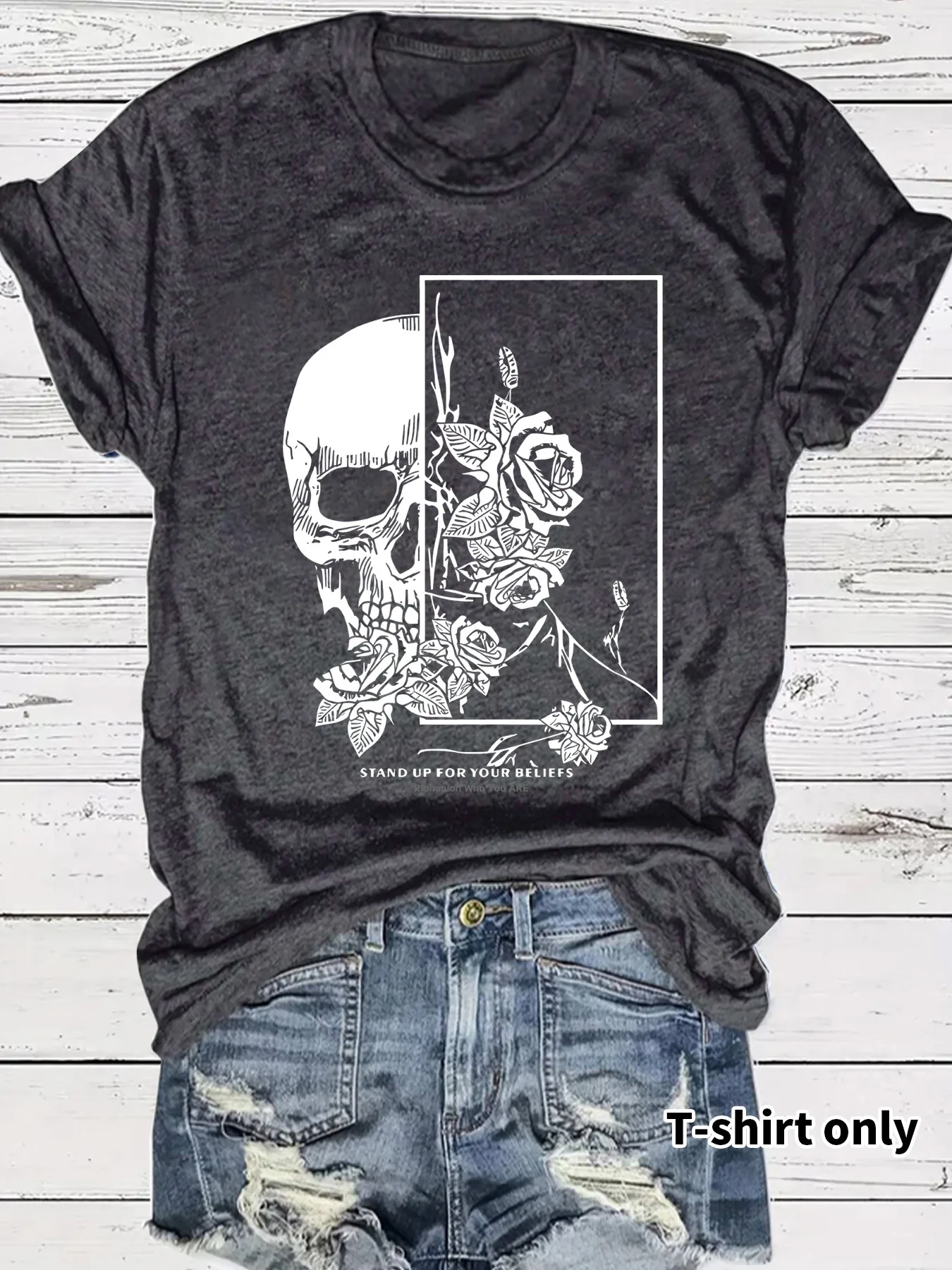 Women's T-shirt Short Sleeve T-Shirts Streetwear Skull display picture 4