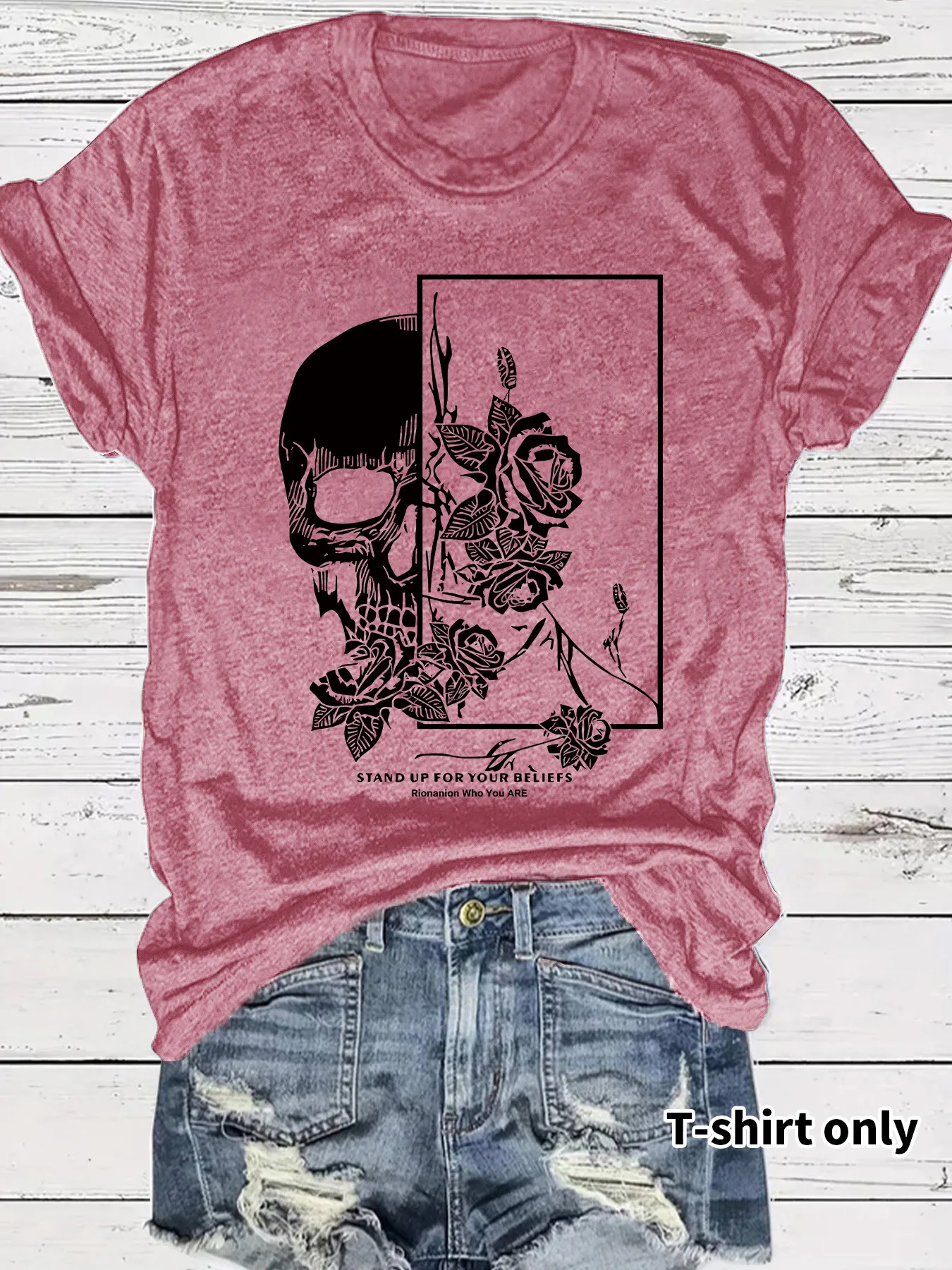 Women's T-shirt Short Sleeve T-Shirts Streetwear Skull display picture 6