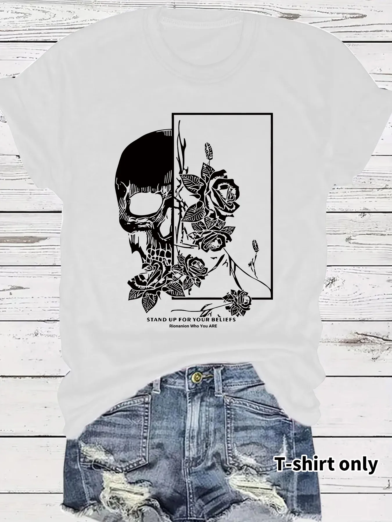 Women's T-shirt Short Sleeve T-Shirts Streetwear Skull display picture 7