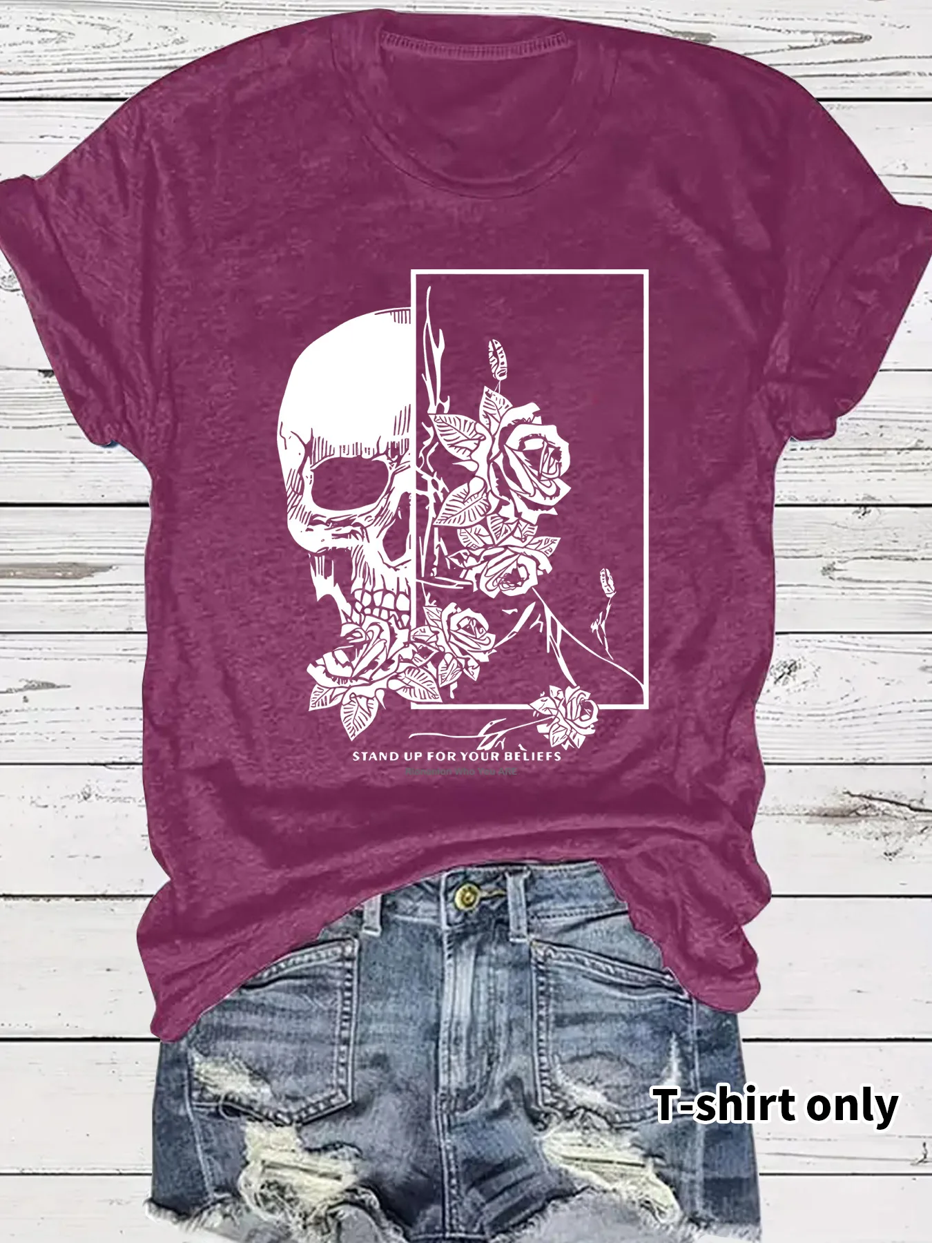Women's T-shirt Short Sleeve T-Shirts Streetwear Skull display picture 10
