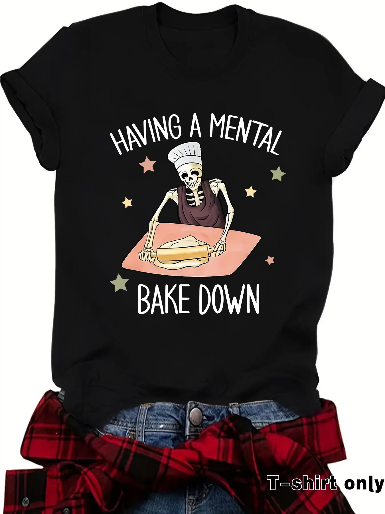 Women's T-shirt Short Sleeve T-Shirts Streetwear Skull display picture 1