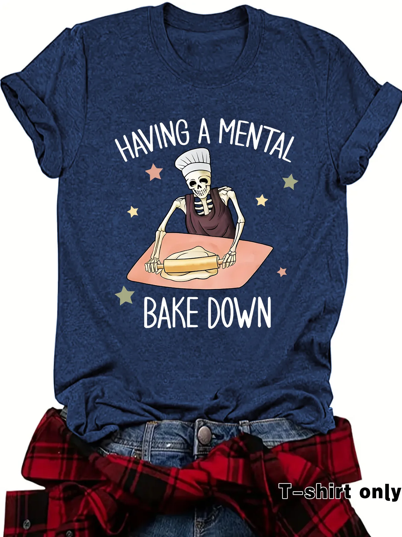 Women's T-shirt Short Sleeve T-Shirts Streetwear Skull display picture 2