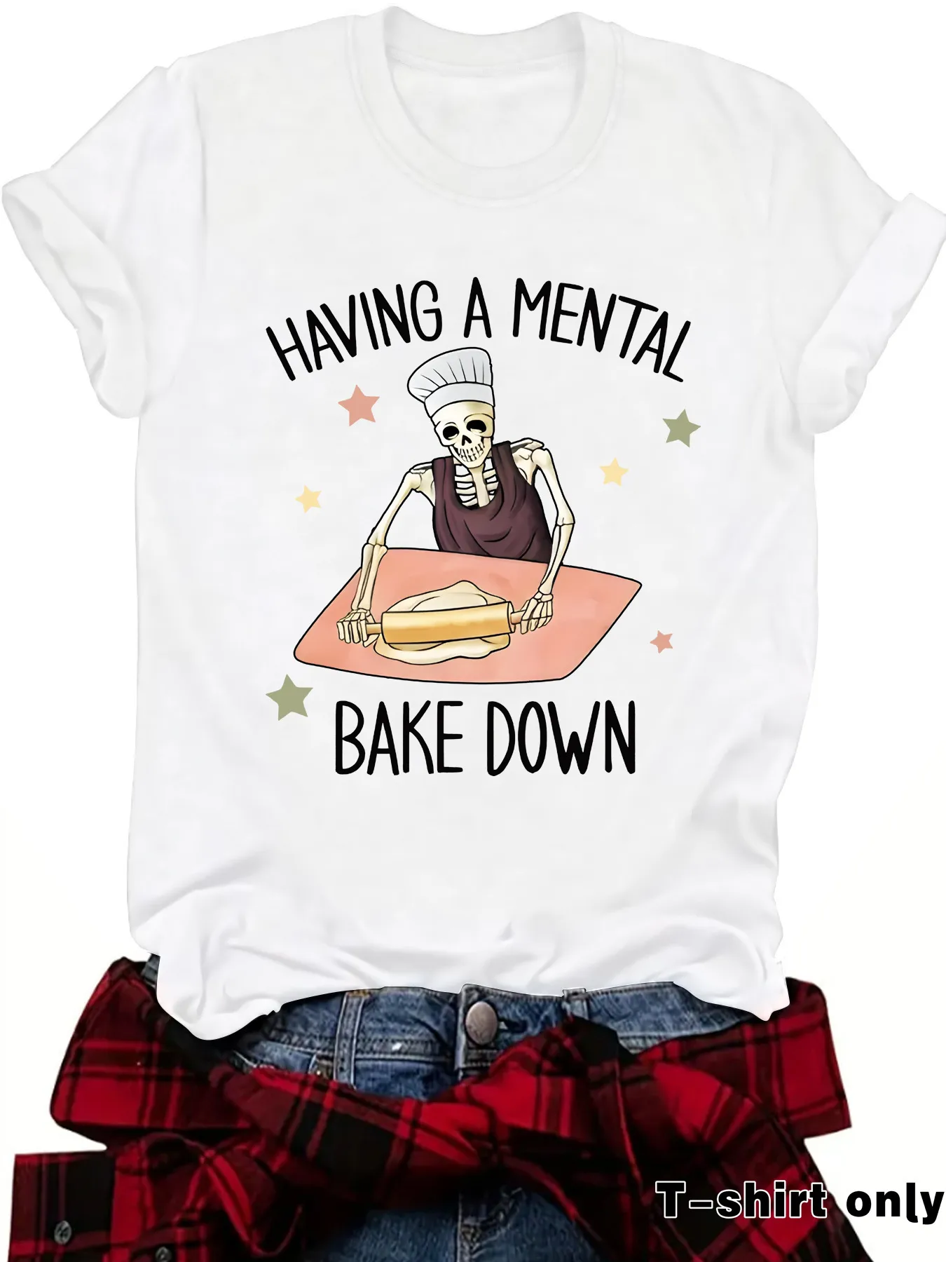 Women's T-shirt Short Sleeve T-Shirts Streetwear Skull display picture 3