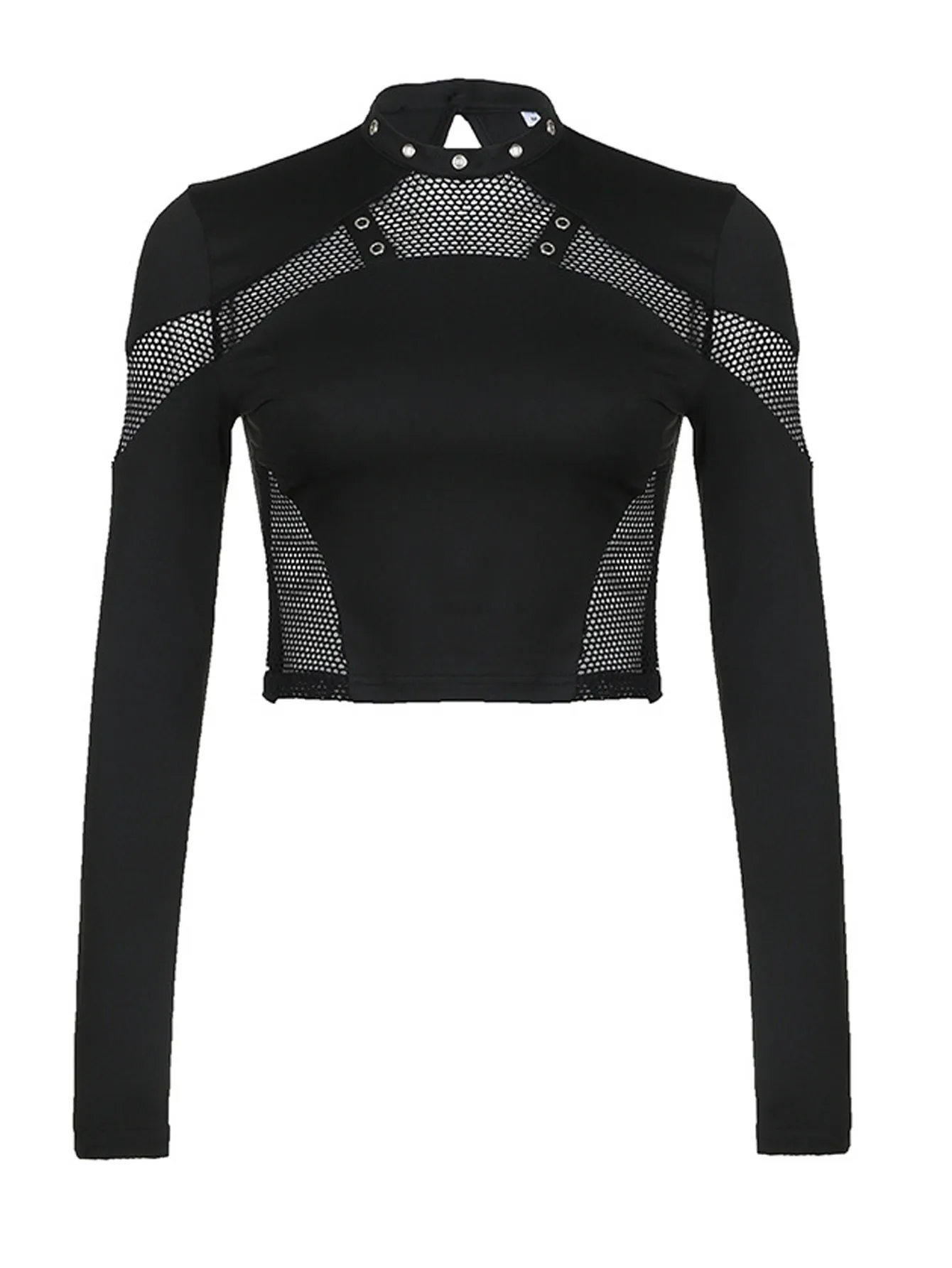 Women's T-shirt Long Sleeve T-Shirts Punk Streetwear Solid Color display picture 6